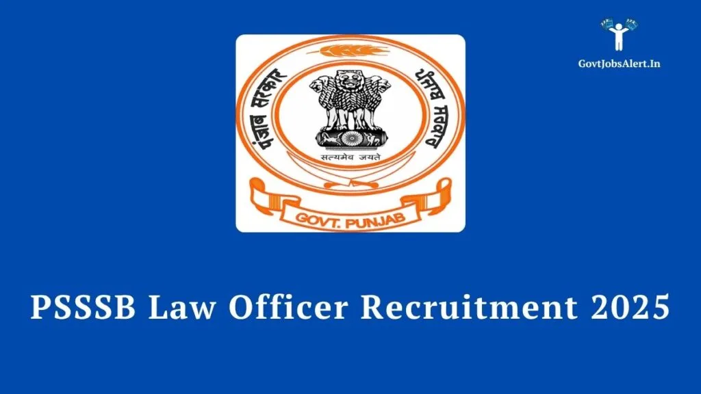 PSSSB 11 Law Officer Vacancy Online Form 2025