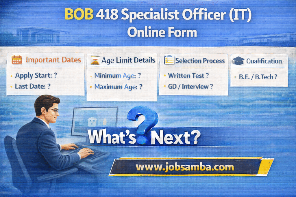 BOB 418 specialist officer IT form