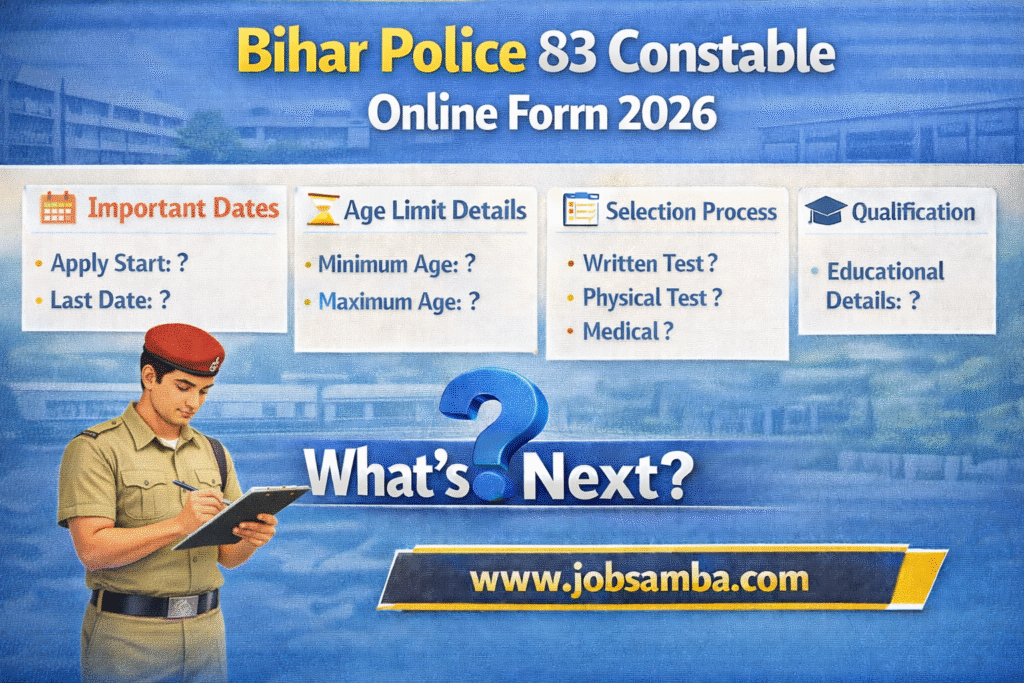 Bihar Police constable form details 2026