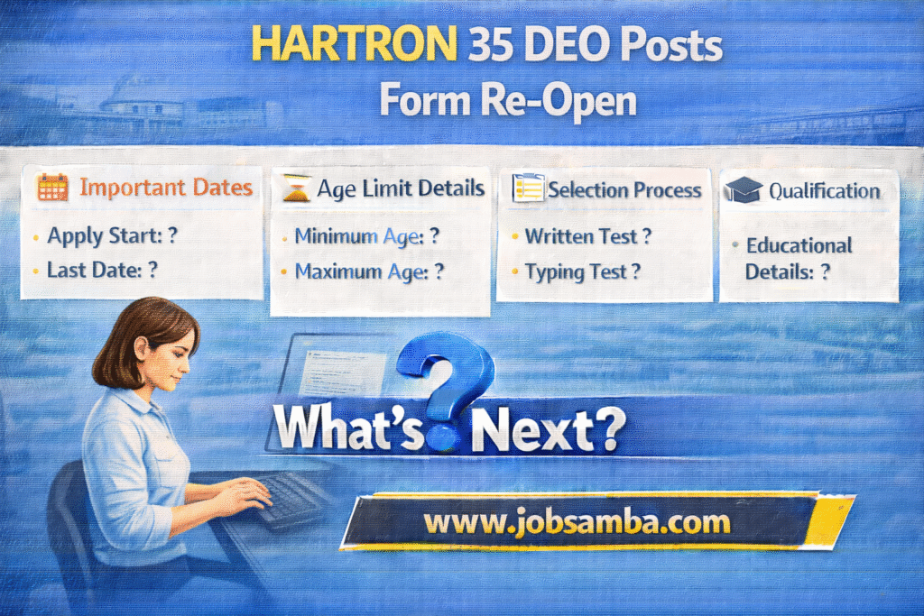 HARTRON 35 DEO posts reopening details