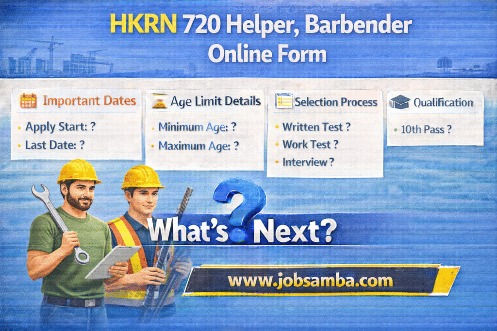 HKRN 720 Helper and Barbender form info