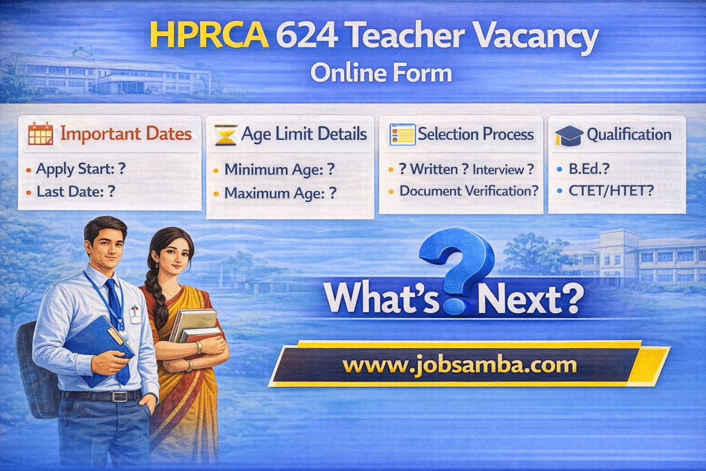 HPRCA 624 Teacher Vacancy Announcement