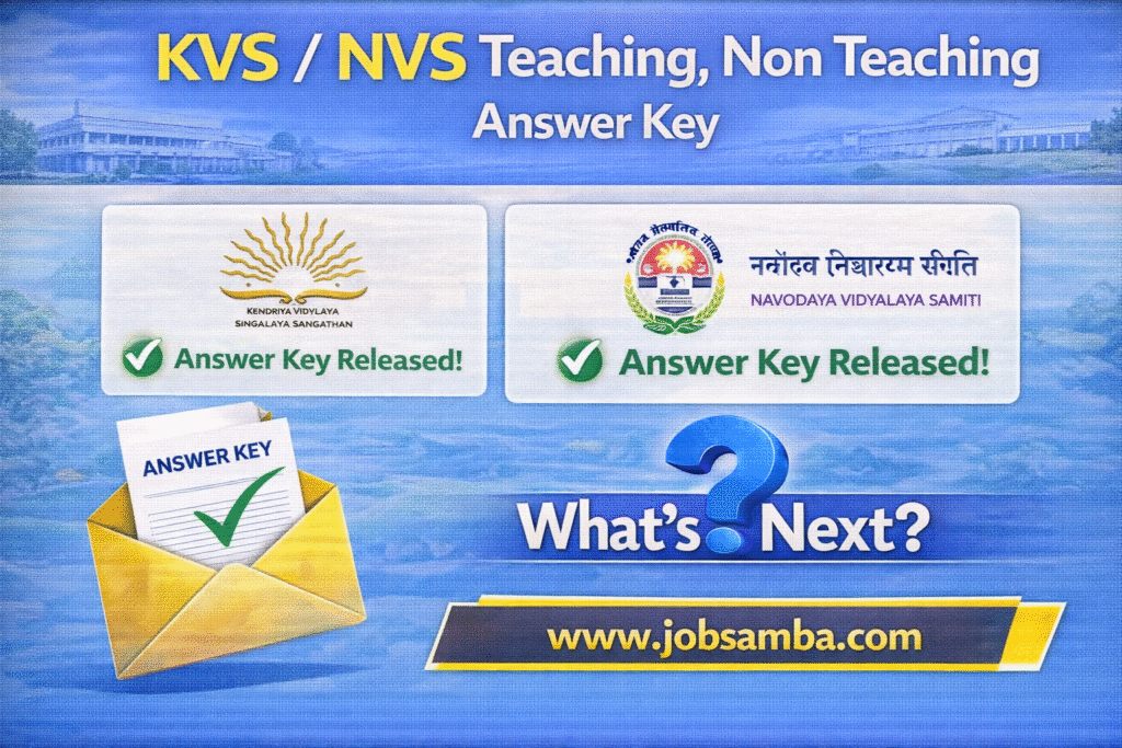 KVS_NVS answer key release details