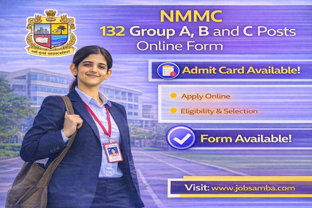 NMMC 132 Group A, B and C Posts Online Form