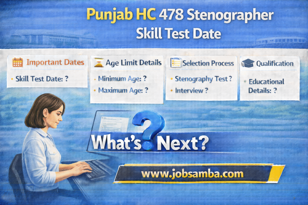 Punjab HC stenographer test details