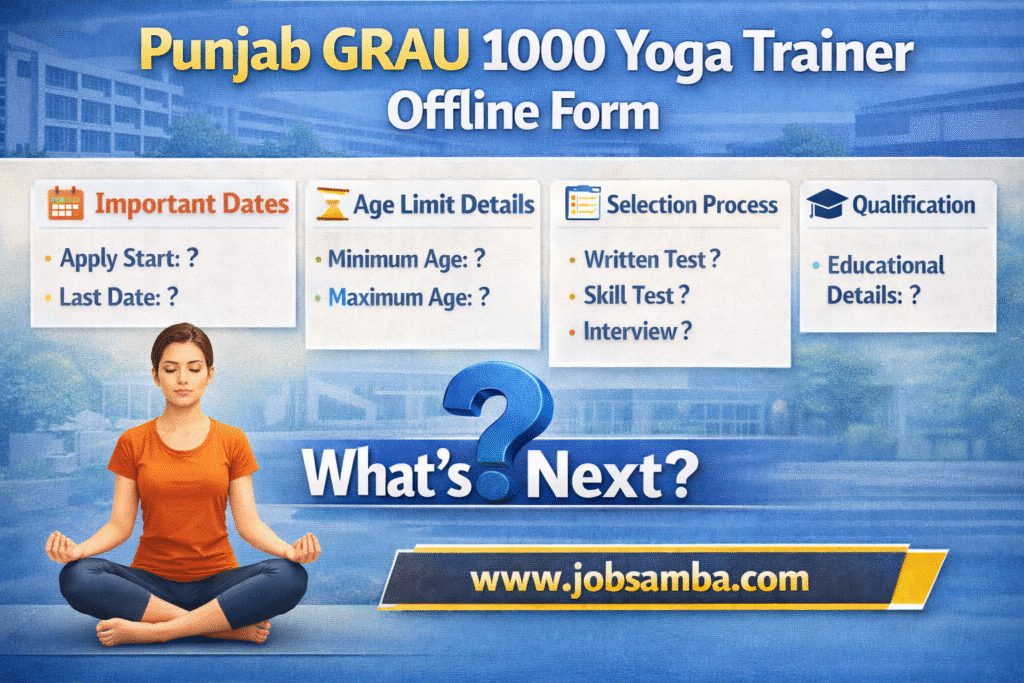 Punjab Yoga Trainer Offline Form Promo