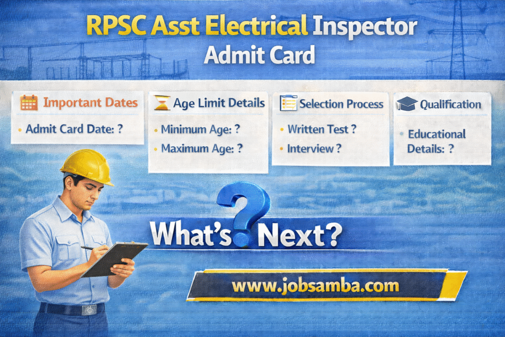RPSC Assistant Electrical Inspector info graphic
