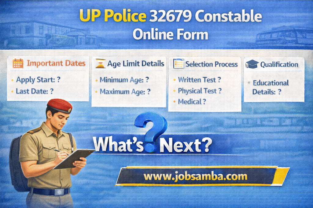 UP Police constable online form details
