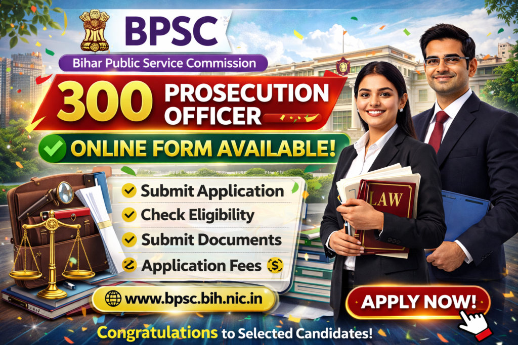 BPSC 300 Prosecution Officer Online Form