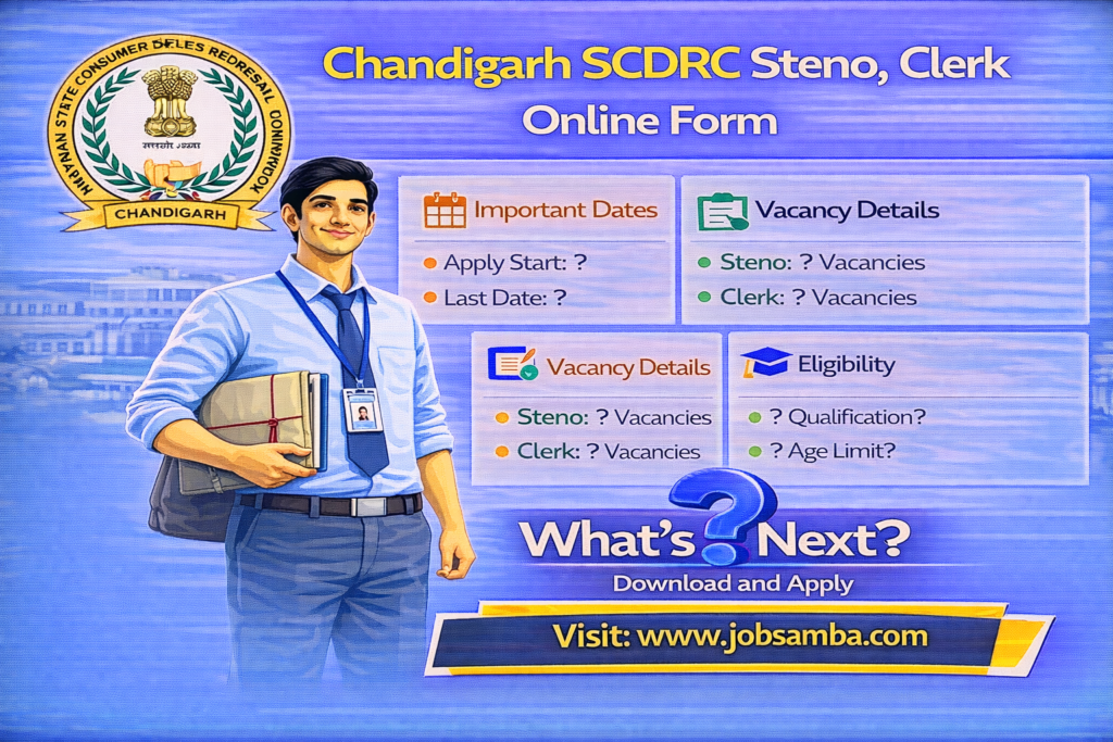 Chandigarh SCDRC Steno, Clerk Online Form