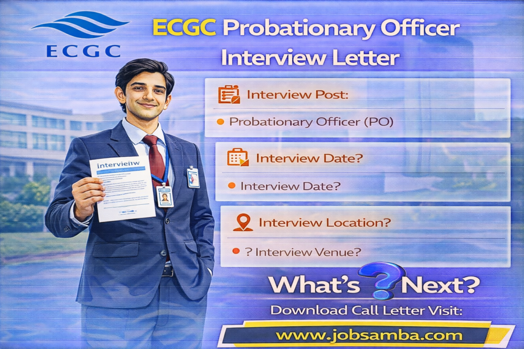 ECGC Probationary Officer Interview Letter