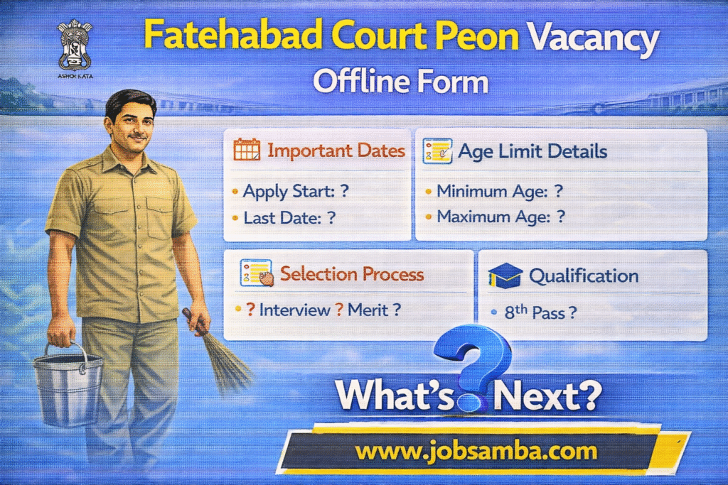 Fatehabad Court Peon Vacancy Notice