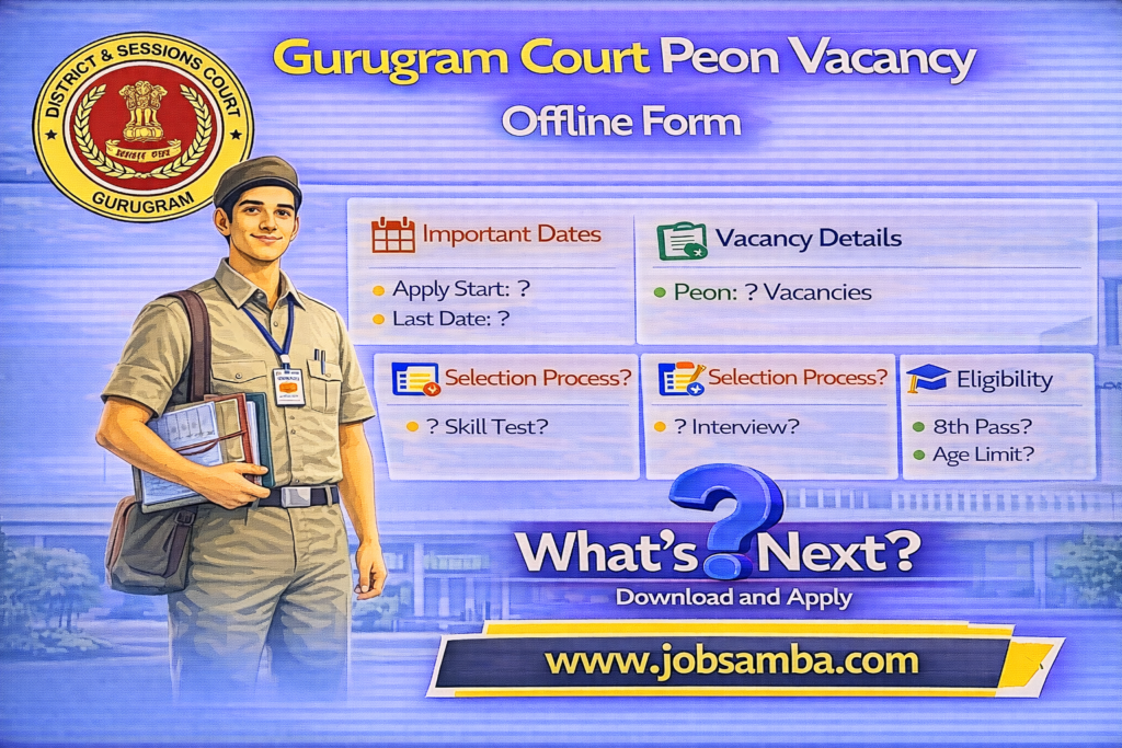 Gurugram court peon vacancy details