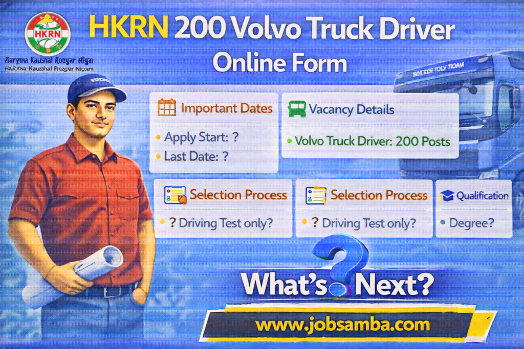 HKRN Volvo truck driver vacancies announcement