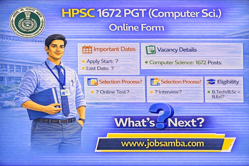 HPSC 1672 PGT (Computer Sci.) Online Form