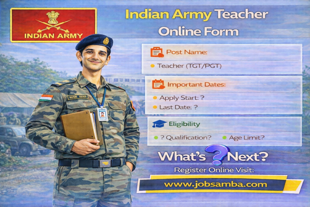 Indian Army Religious Teacher Online Form