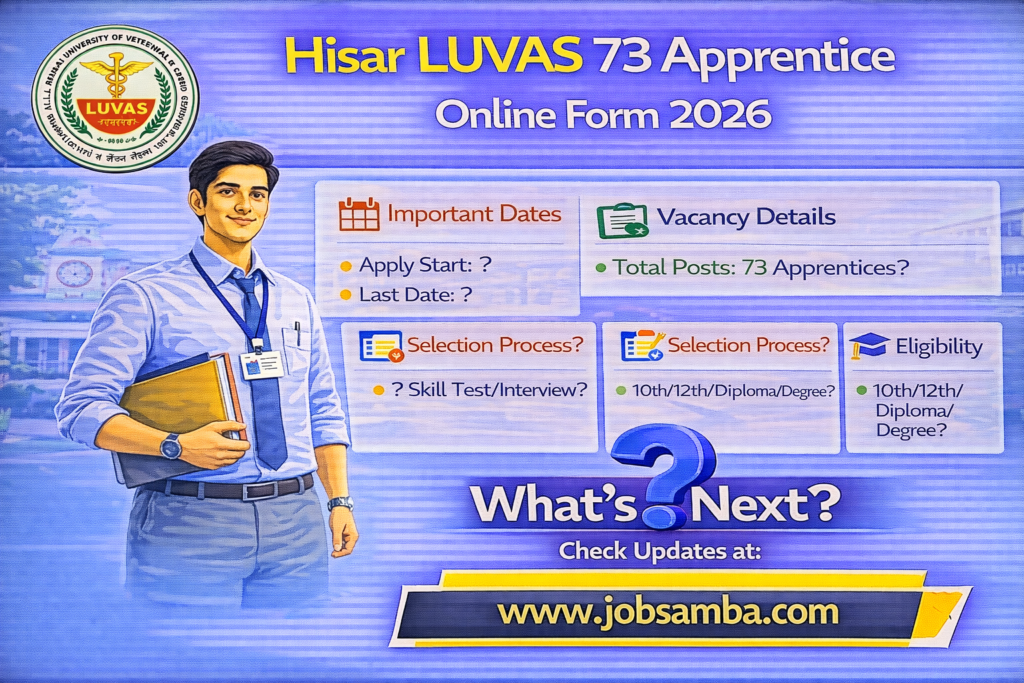 LUVAS 2026 apprentice vacancies advertisement