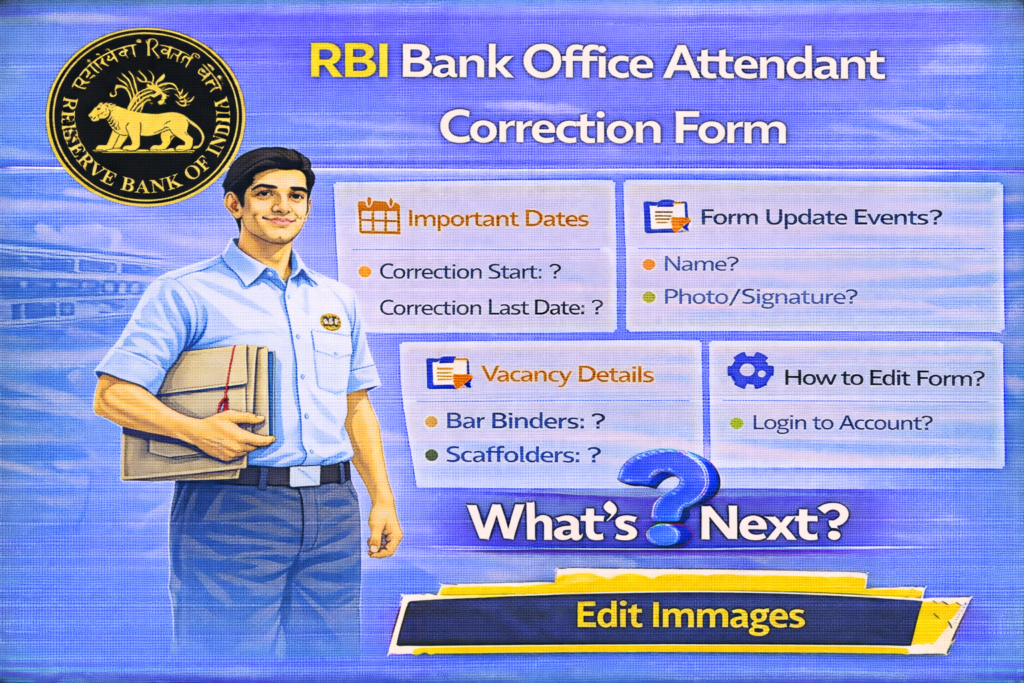 RBI Bank Office Attendant Correction Form