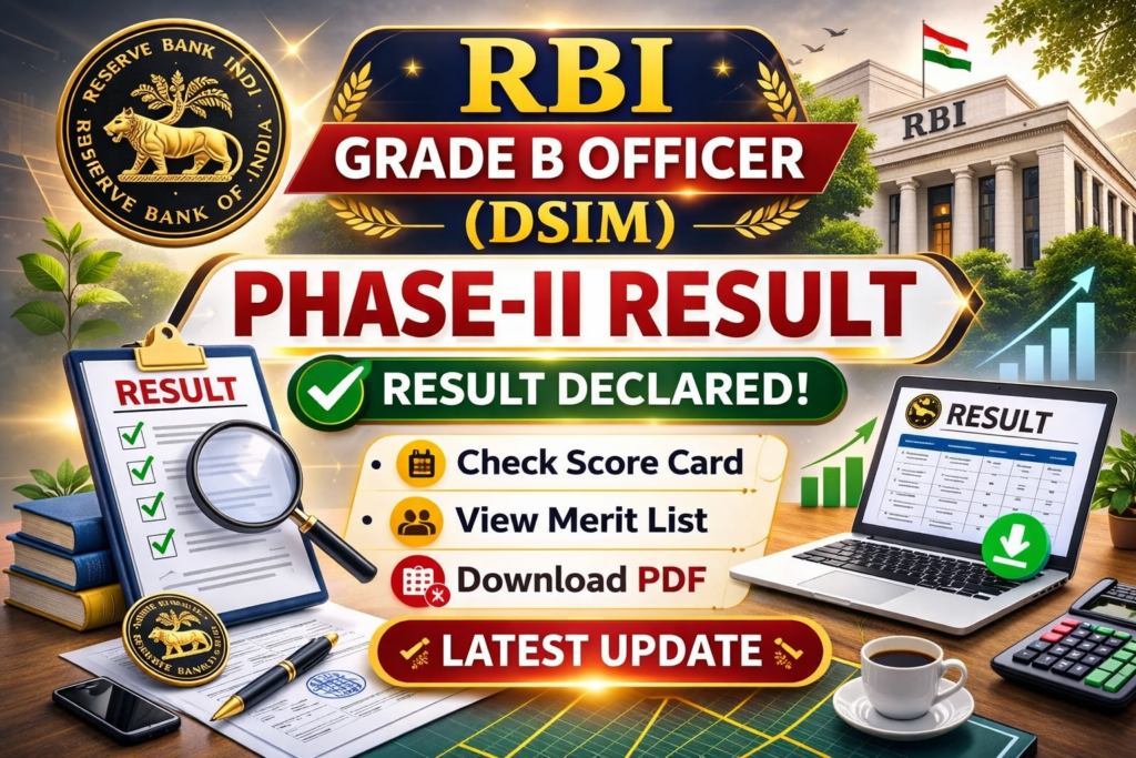 RBI Grade B Officer (DSIM) Phase-II Result