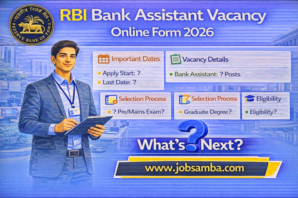 RBI bank assistant vacancy 2026