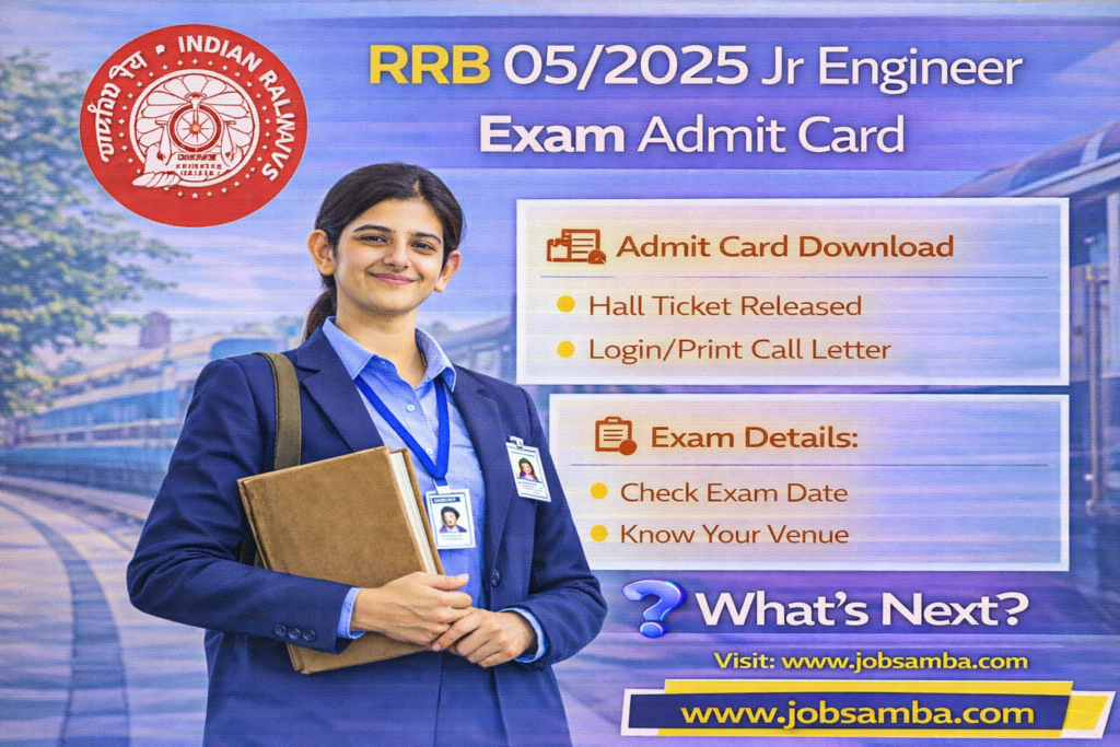 RRB 05/2025 Jr Engineer Exam Admit Card