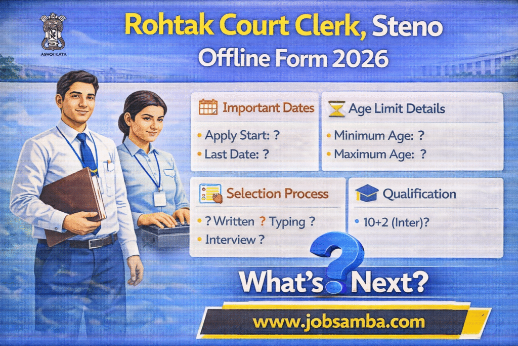 Rohtak court clerk and stenographer 2026 form