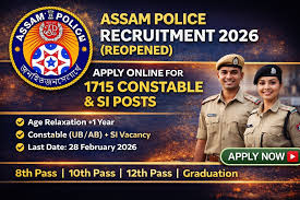 Assam Police 1715 Constable Form Re-Open