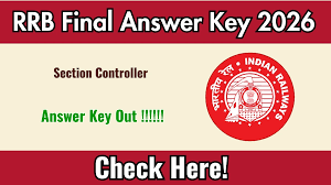 RRB Section Controller Exam Answer Key