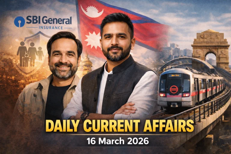 16 March 2026 Current Affairs in English & Bengali
