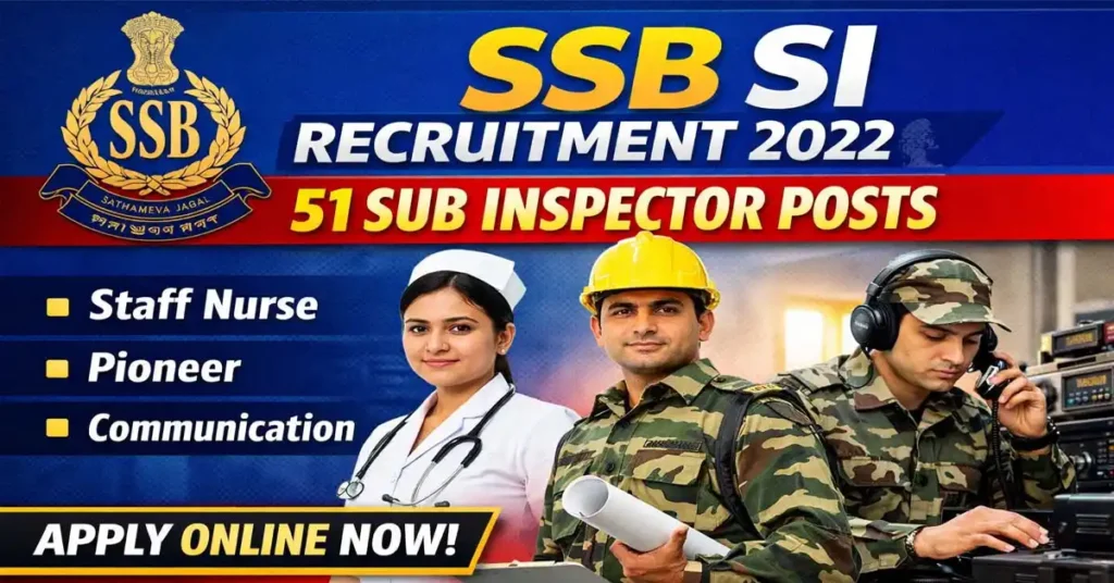 SSB 51 Sub-Inspector Vacancy Online Form