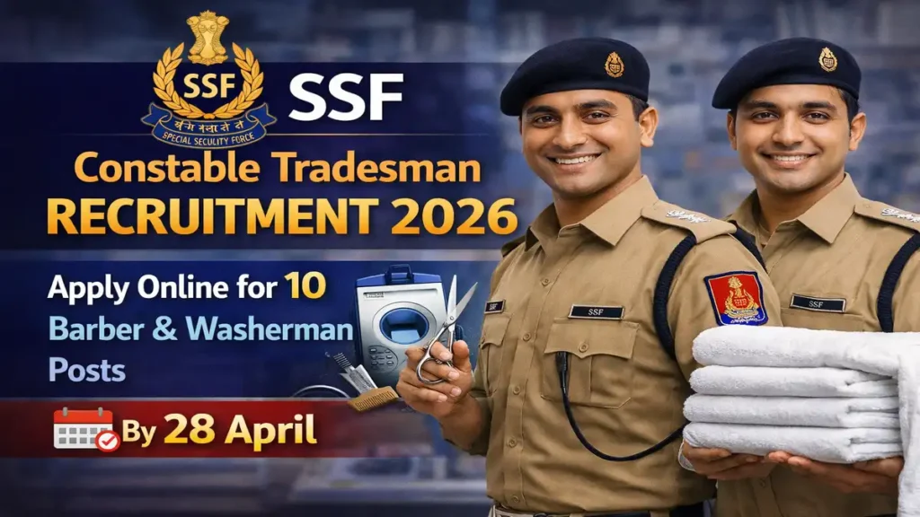 SSF Constable (Tradesman) Online Form 2026