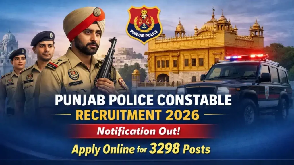 Punjab Police 3298 Constable Online Form