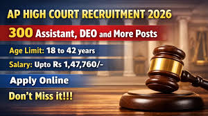 AP High Court 300 Various Posts Online Form