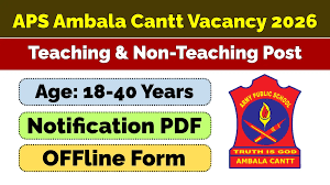 Ambala APS Teaching, Non-Teaching Form