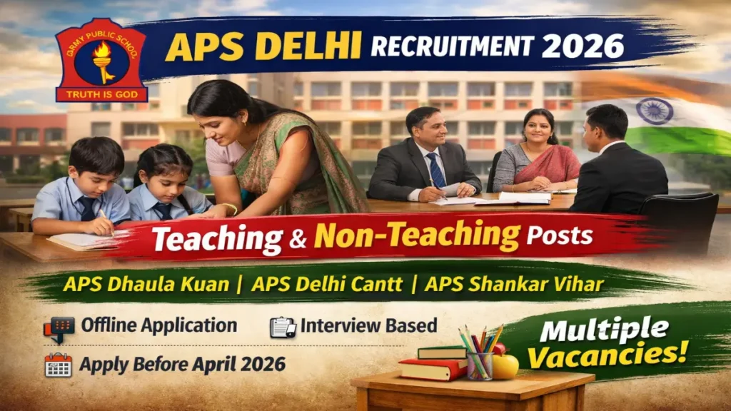 Delhi (Dhaula Kuan) APS Vacancy Offline Form