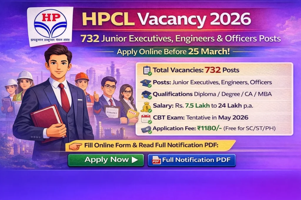 HPCL 732 Jr Executive, Officers Admit Card