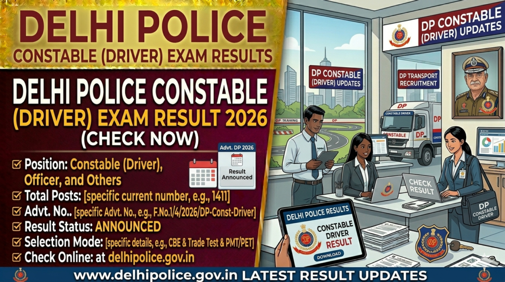 Delhi Police Constable (Driver) Exam Result