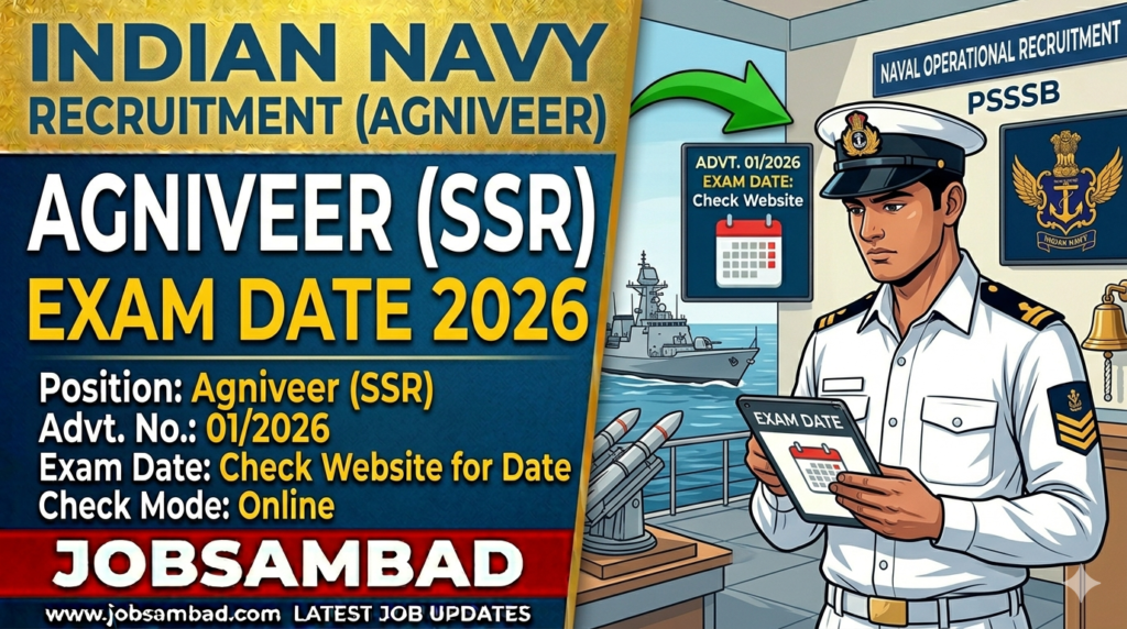 Indian Navy Agniveer (SSR) Exam Date 2026