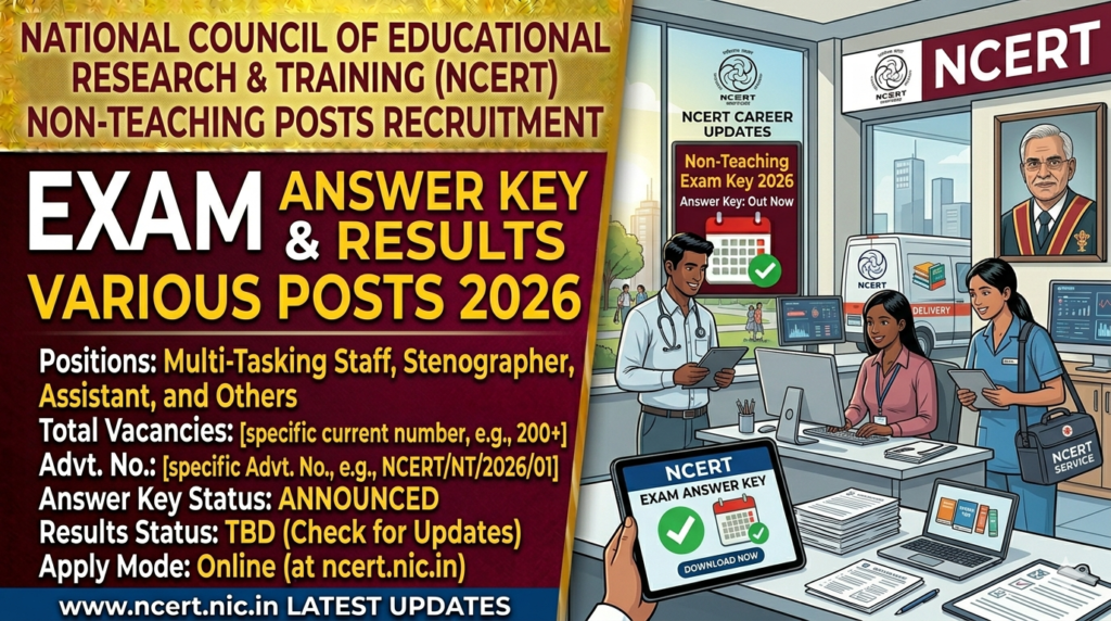 NCERT Non Teaching Posts Exam Answer Key  