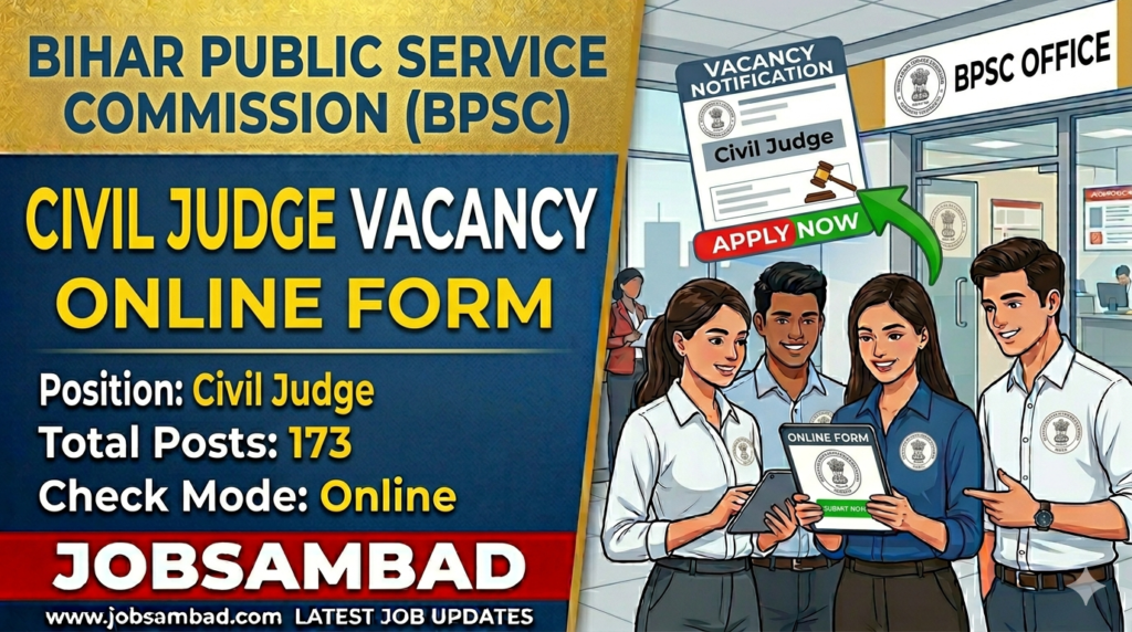BPSC 173 Civil Judge Vacancy Online Form