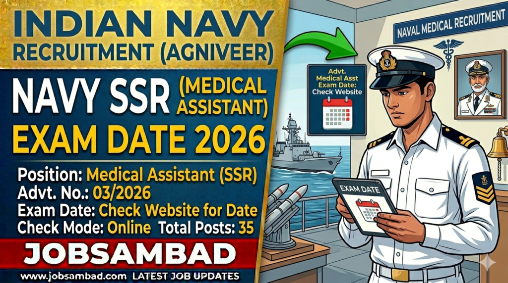 Navy SSR (Medical Assistant) Exam Date 2026