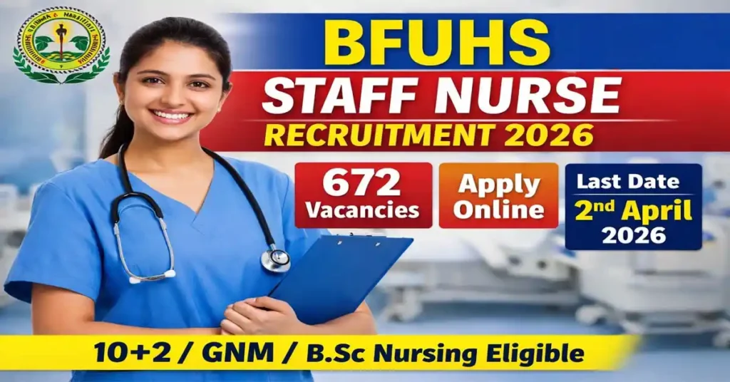 Faridkot BFUHS 672 Staff Nurse Online Form