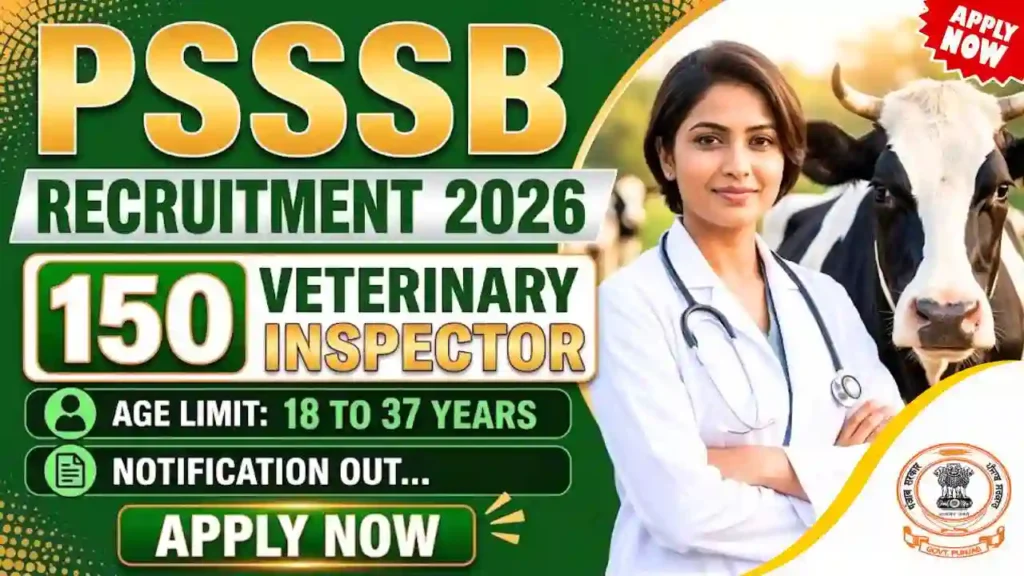 PSSSB 150 Veterinary Inspector Online Form