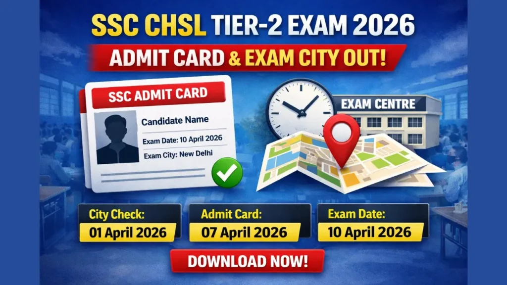 SSC CHSL Vacancy 2025 Tier-II Exam City