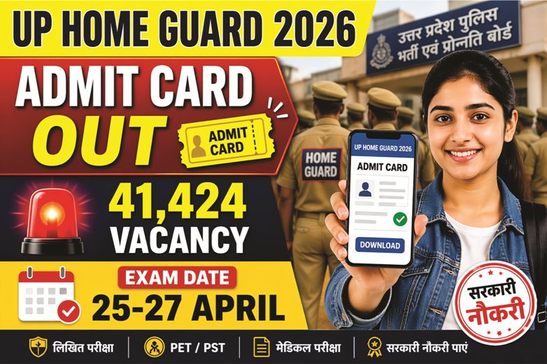 UP 41424 Home Guard Exam Admit Card