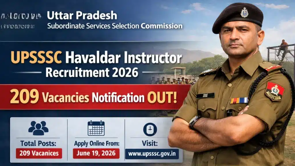 UPSSSC 209 Havaldar Instructor Online Form
