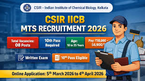 CSIR-IICB Multi-Tasking Staff Online Form