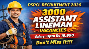 PSPCL 3000 Assistant Lineman Online Form