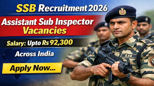 SSB Assistant Sub Inspector Online Form 2026