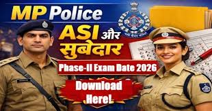 MPESB Police SI, Subedar Phase II Admit Card